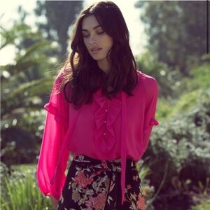 Misa Los Angeles Pink Blouse